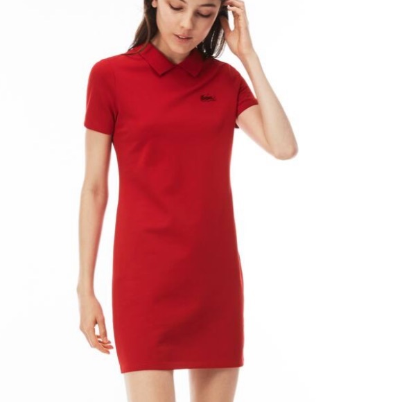 Lacoste Dresses & Skirts - Lacoste LIVE Back Opening Red Stretch Mini Dress